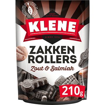 Foto van Klene zakkenrollers zoute drop zak 210 gram bij jumbo