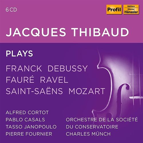 Foto van Jacques thibaud plays franck, debussy, faure, - cd (0881488210316)