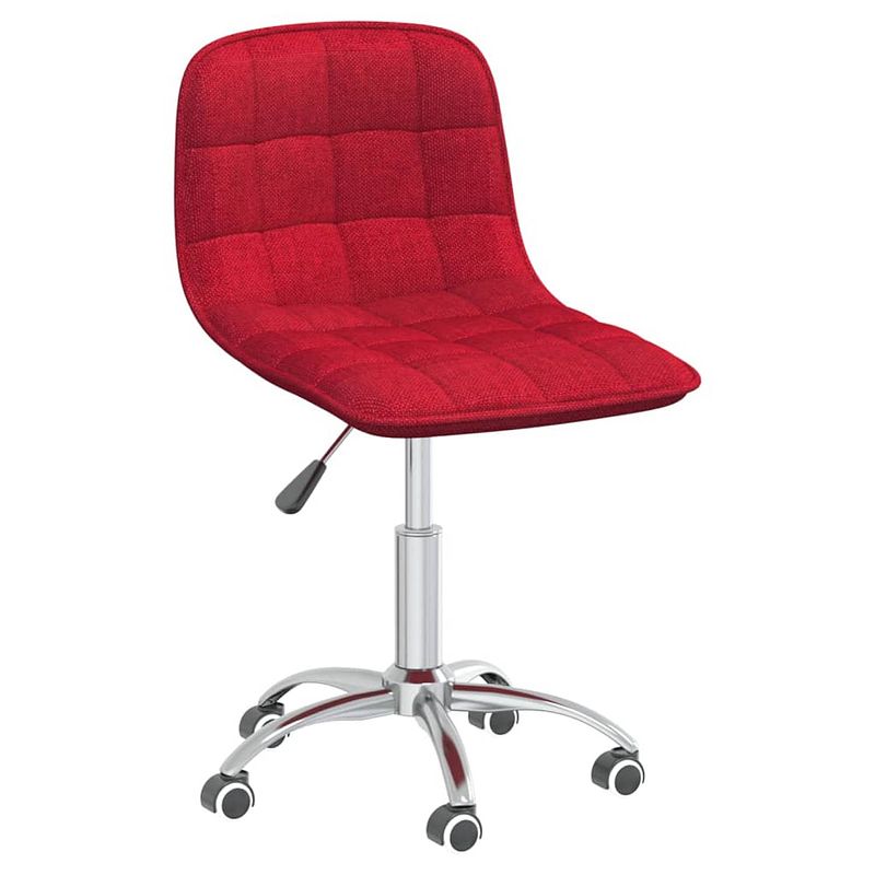 Foto van The living store draaibare eetkamerstoelen - trendy - set van 4 - 42.5 x 45 x (69 - 80.5) cm - wijnrood