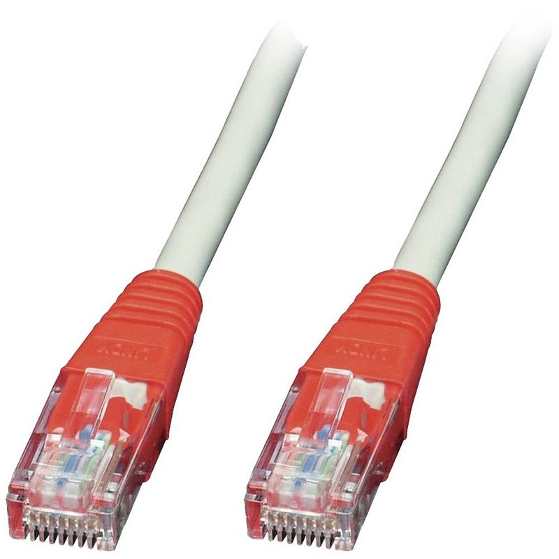 Foto van Lindy 48144 rj45 netwerkkabel, patchkabel cat 6 u/utp 20 m grijs 1 stuk(s)