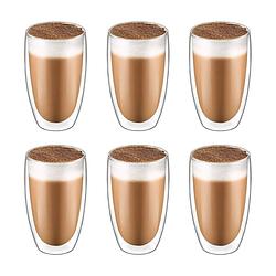 Foto van Krumble latte macchiato glas dubbelwandig 400ml - set van 6