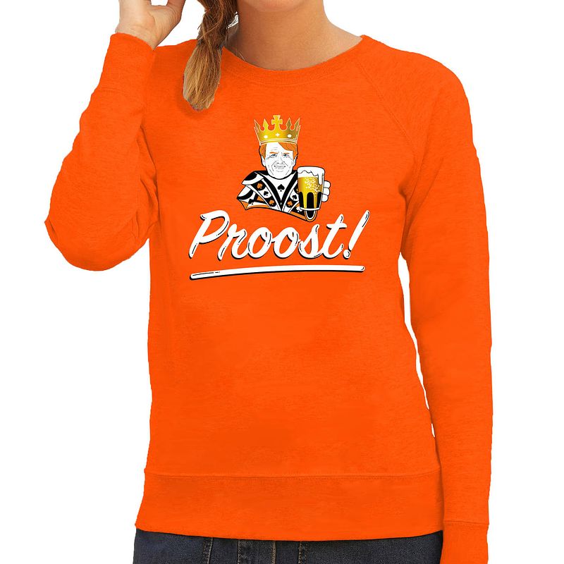 Foto van Proost sweater oranje voor dames - koningsdag truien 2xl - feesttruien