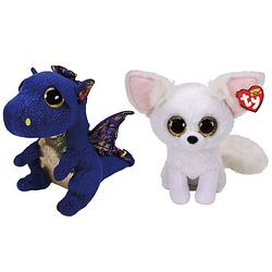 Foto van Ty - knuffel - beanie buddy - saffire dragon & phoenix fox