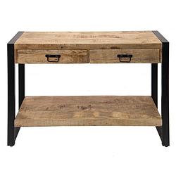 Foto van Clayre & eef sidetable 120x35x76 cm bruin hout wandtafel bruin wandtafel