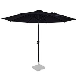 Foto van Vonroc parasol recanati ø300cm - stokparasol kantelbaar - upf 50+ doek - antraciet/zwart
