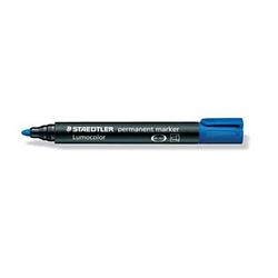 Foto van Staedtler permanente marker blauw, schrijfbreedte 2 mm, ronde punt