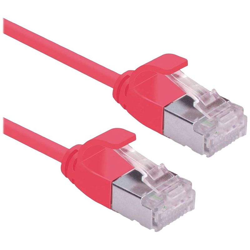 Foto van Roline 21153312 rj45 netwerkkabel, patchkabel cat 6a u/ftp 0.50 m rood 1 stuk(s)