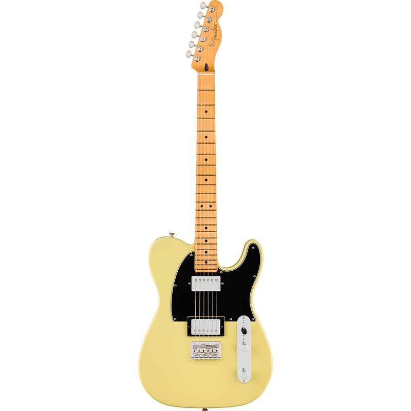 Foto van Fender player ii telecaster hh mn hialeah yellow elektrische gitaar