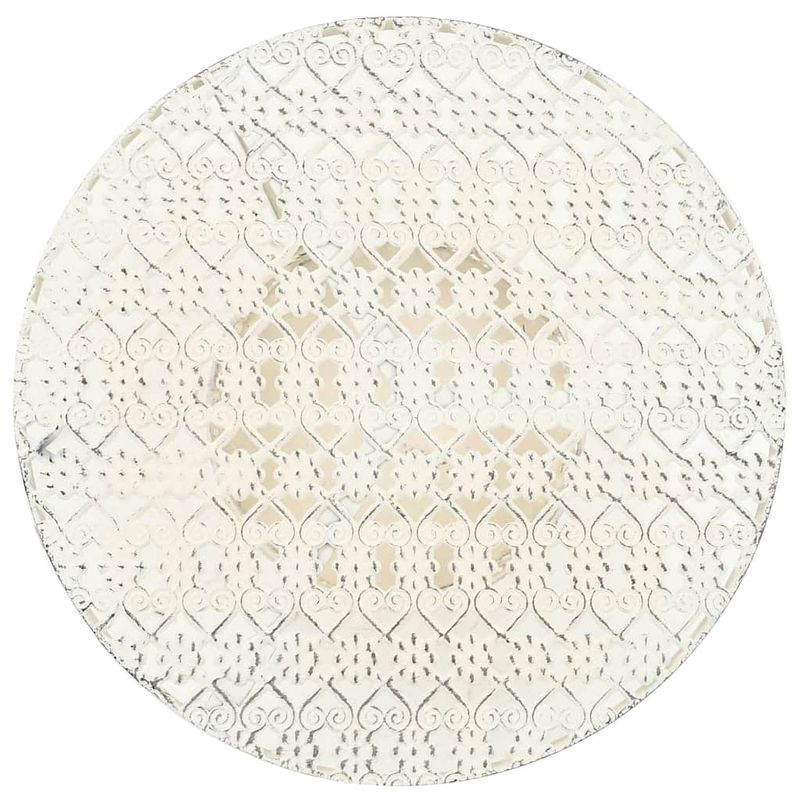 Foto van Infiori bistrotafel vintage stijl rond 40x70 cm metaal wit