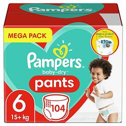 Foto van Pampers - baby dry pants - maat 6 - mega pack - 104 luierbroekjes