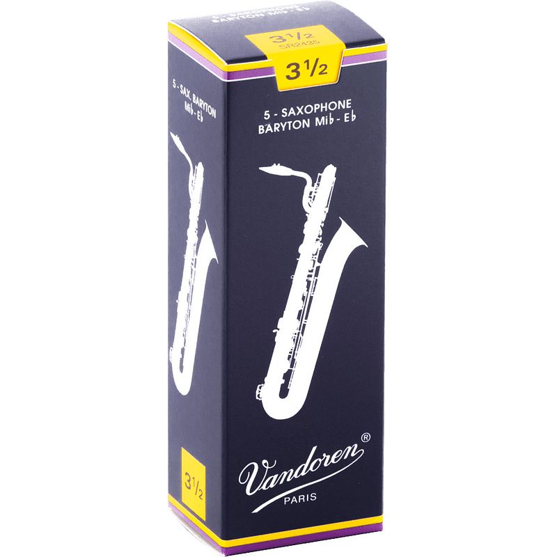 Foto van Vandoren sr2435 saxophone baritone reed riet voor baritonsaxofoon (5 stuks)