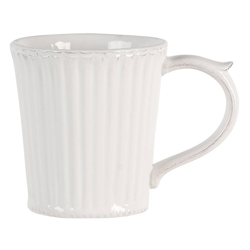 Foto van Clayre & eef servies mok 13*9*10 cm / 0.3l creme dolomiet beker