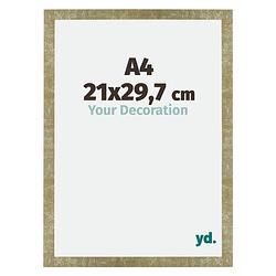 Foto van Fotolijst 21x29,7cm a4 goud antiek mdf mura