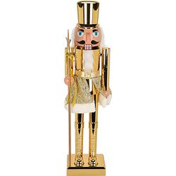 Foto van Christmas decoration notenkraker figuur/beeld - 60 cm - goud - kerstbeeldjes