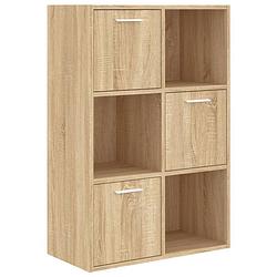 Foto van The living store kast - bewerkt hout - 60 x 29.5 x 90 cm (b x d x h)