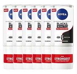 Foto van Nivea black & white roll-on deodorant max protection voordeelverpakking