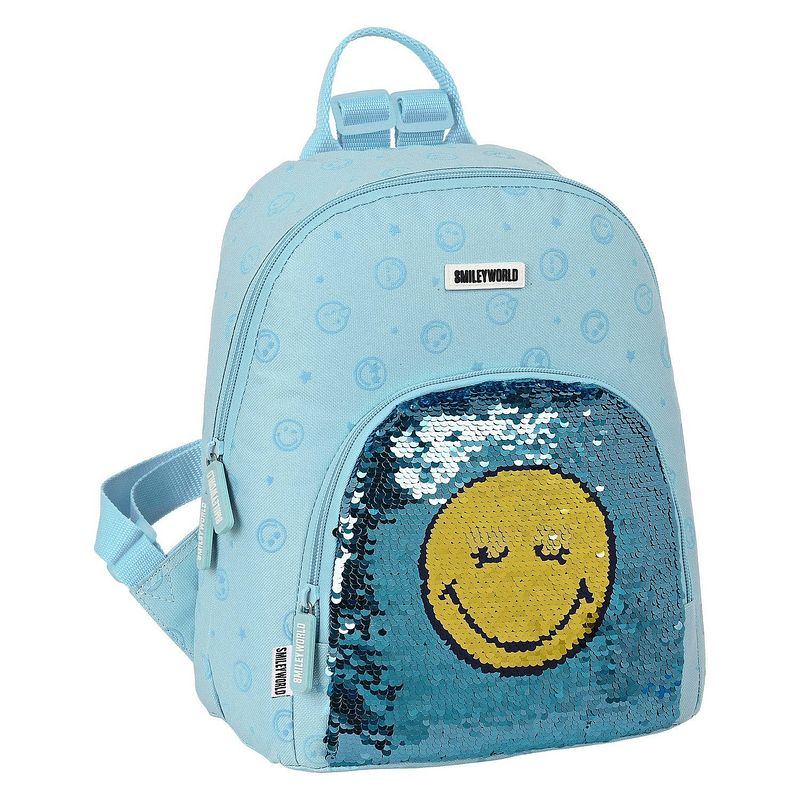 Foto van Casual rugtas smiley little dreamer licht blauw