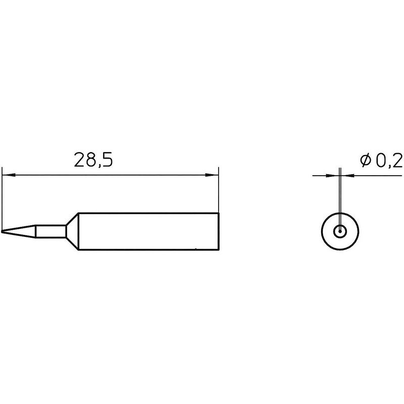 Foto van Weller xnt 1s soldeerpunt ronde vorm grootte soldeerpunt 0.2 mm lengte soldeerpunt: 29 mm inhoud: 1 stuk(s)