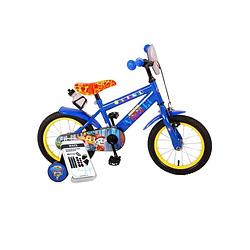 Foto van Volare kinderfiets paw patrol - 14 inch - blauw - met bidonhouder - inclusief ways bandenplakset