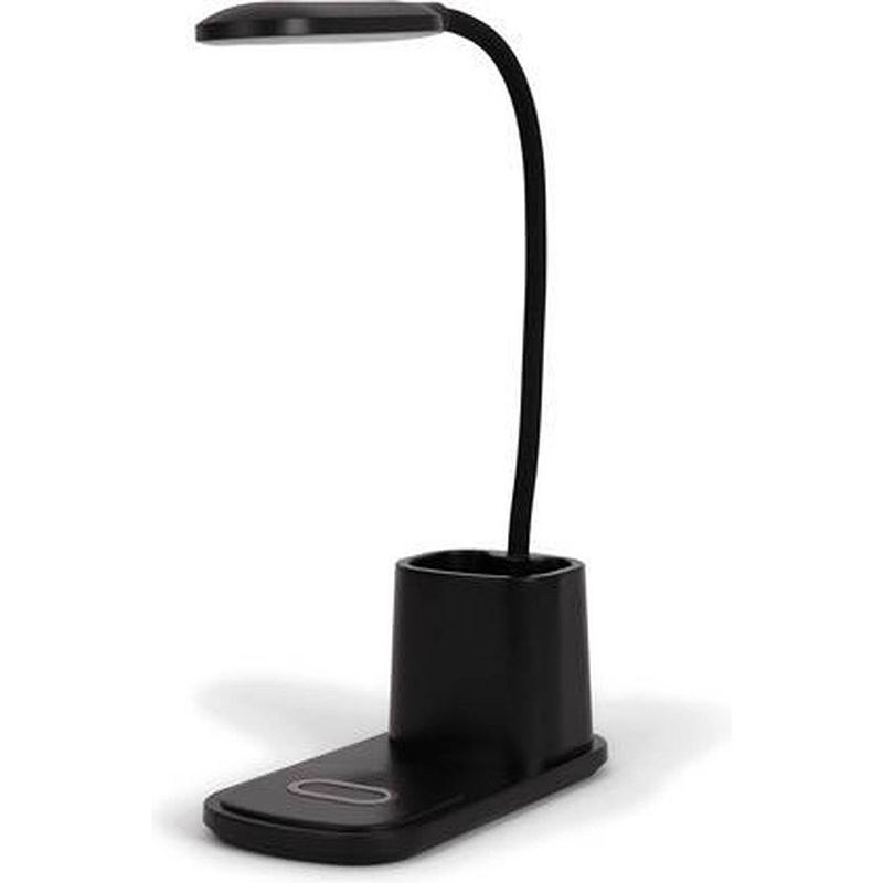 Foto van Brainz home office bureaulamp - draadloze oplader - zwart