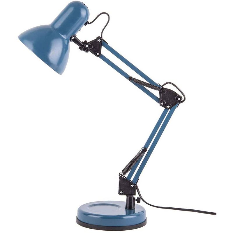 Foto van Leitmotiv tafellamp hobby 12,5 x 55 cm e27 staal 25w blauw