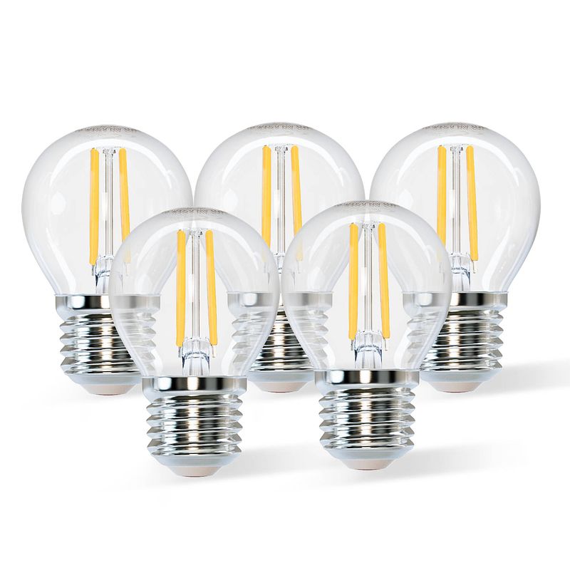 Foto van Aigostar led filament g45 6w - e27 fitting - 2700k - set van 5 stuks