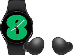 Foto van Samsung galaxy watch4 44 mm zwart + samsung galaxy buds 2 zwart