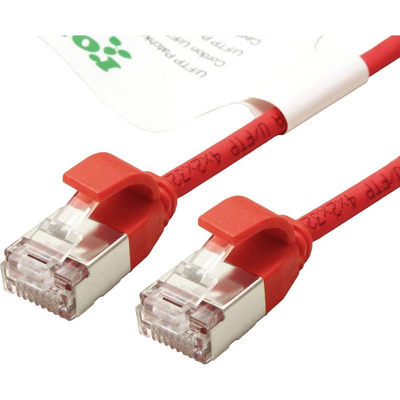 Foto van Roline green 21443315 rj45 netwerkkabel, patchkabel cat 6a u/ftp 2.00 m rood 1 stuk(s)