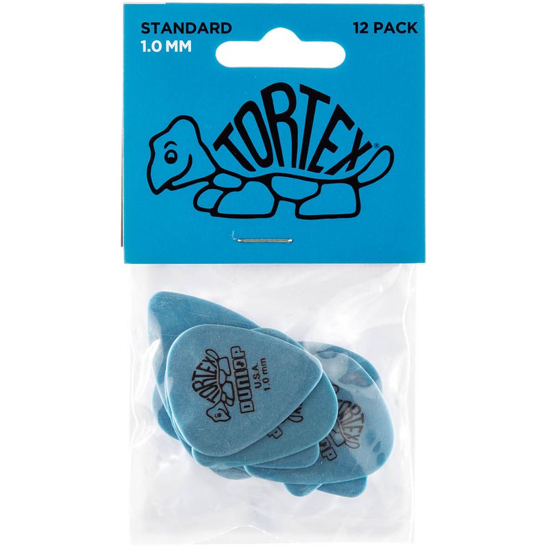 Foto van Dunlop tortex standard 1.00mm 12-pack plectrumset blauw