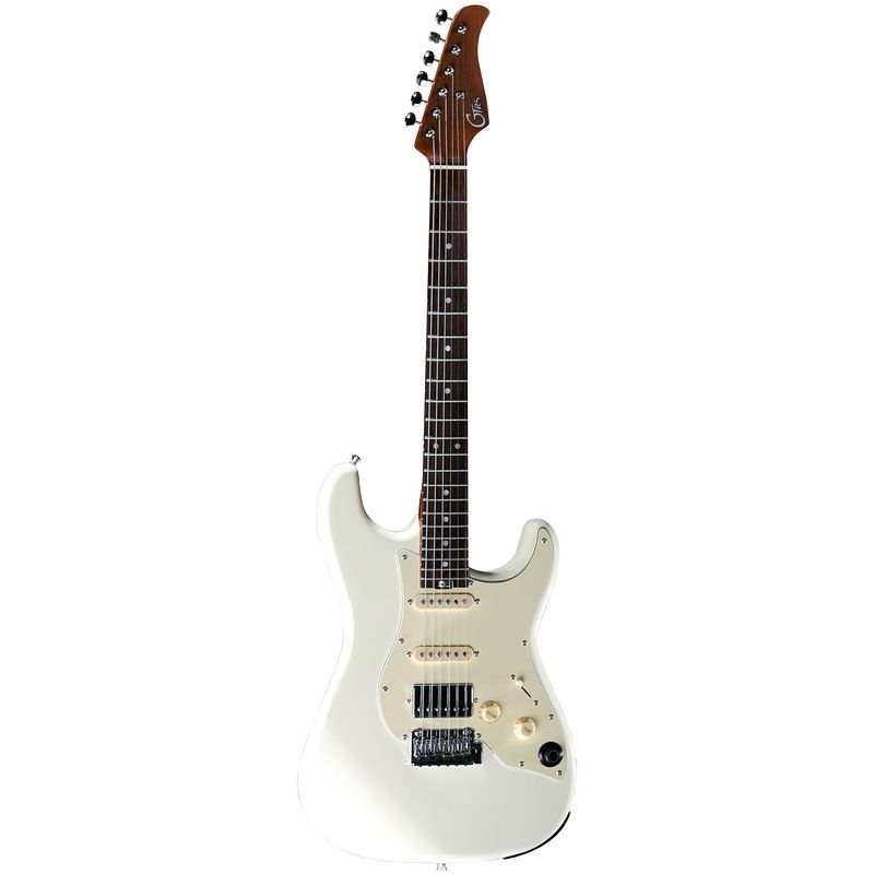 Foto van Mooer gtrs guitars standard 800 vintage white intelligent guitar met gigbag