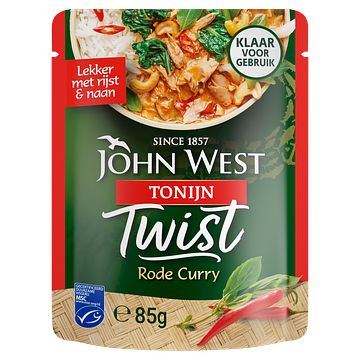 Foto van John west tonijn twist rode curry msc 85g bij jumbo