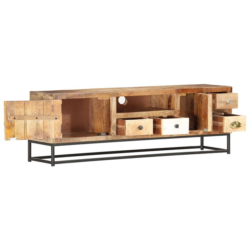 Foto van The living store dressoir - recycled hout - 120x30x40cm - industriële stijl