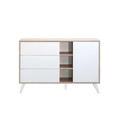 Foto van Symbiosis dressoir heidal - eikenkleur/wit - 79,4x120x40 cm - leen bakker