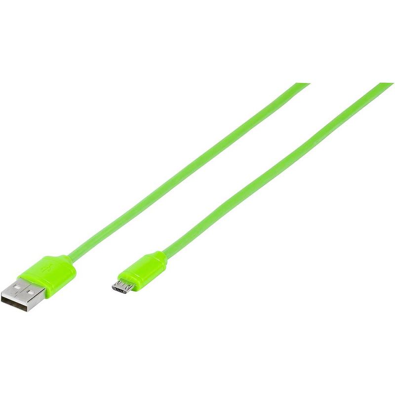 Foto van Vivanco usb-kabel usb 2.0 usb-a stekker, usb-micro-b stekker 1.00 m groen rond 35818