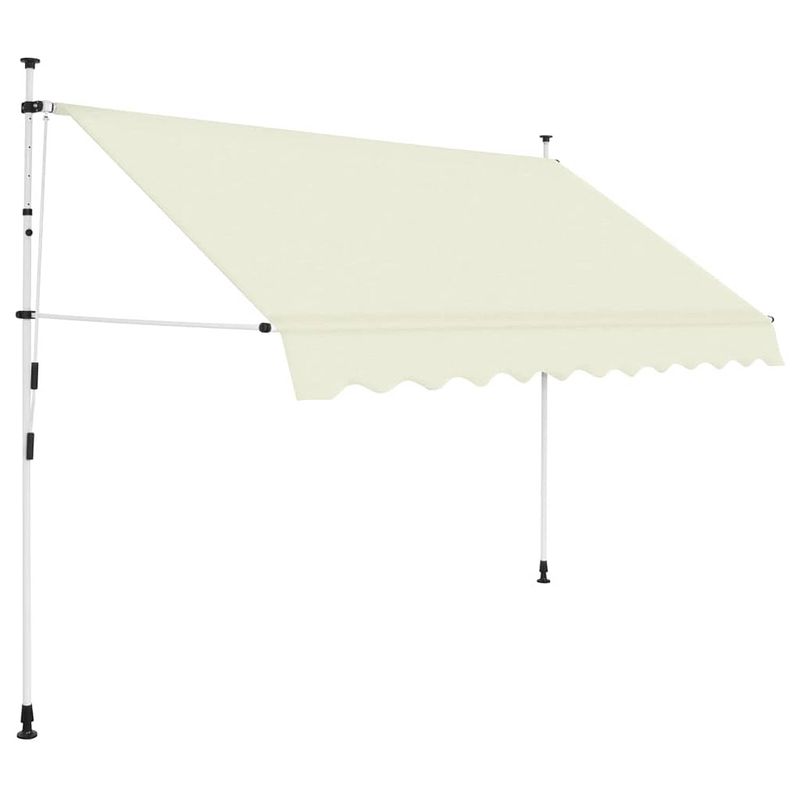 Foto van Vidaxl luifel handmatig uittrekbaar 300 cm crème