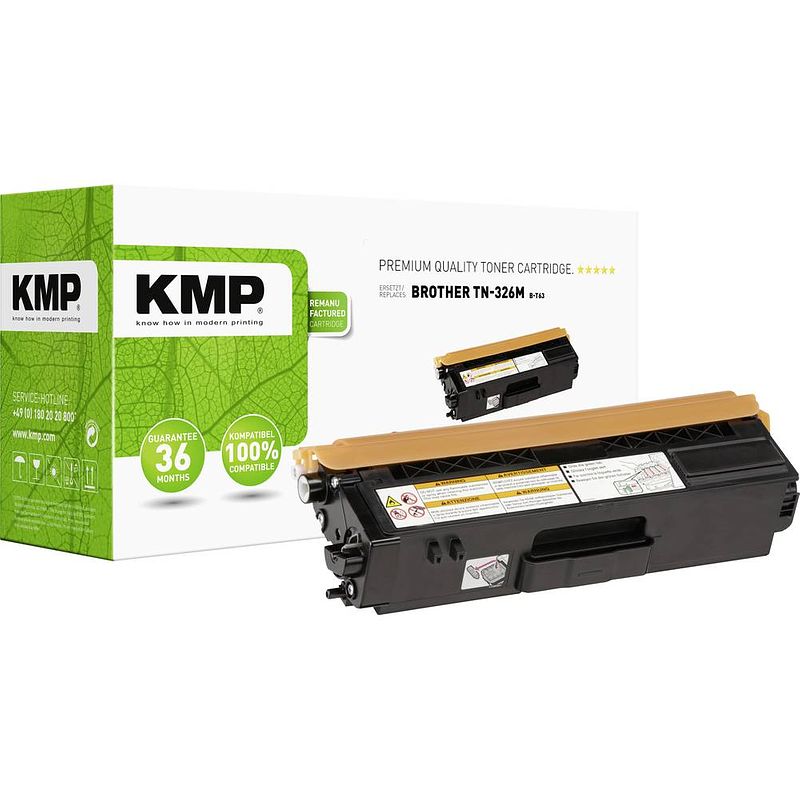 Foto van Kmp toner vervangt brother tn-326m, tn326m compatibel magenta 3500 bladzijden b-t63