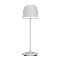 Foto van Eglo mannera tafellamp - aanraakdimmer - draadloos - 34 cm - grijs/wit - oplaadbaar - binnen en buiten