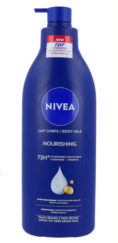 Foto van Nivea bodymilk verzorgend 72h pomp