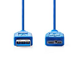 Foto van Nedis usb-kabel - blauw - 2.00 m