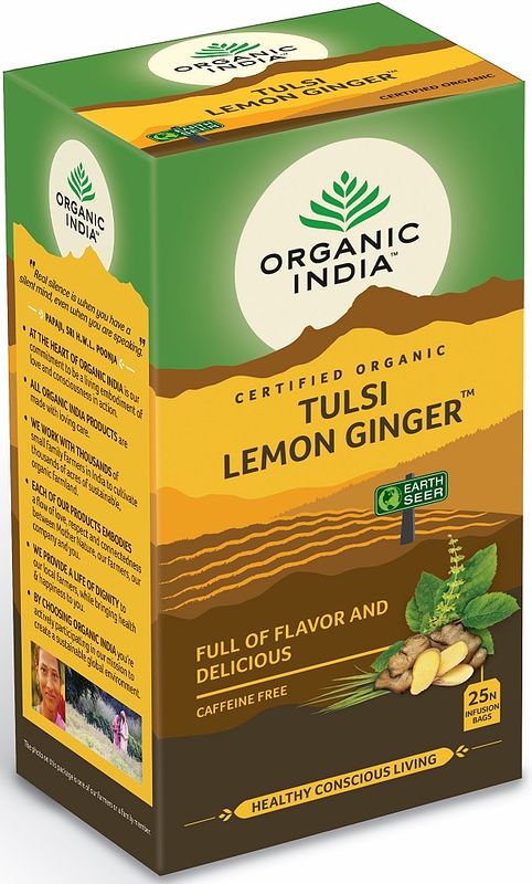 Foto van Organic india thee tulsi lemon ginger