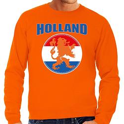 Foto van Grote maten oranje fan sweater / trui holland met oranje leeuw ek/ wk voor heren 3xl - feesttruien