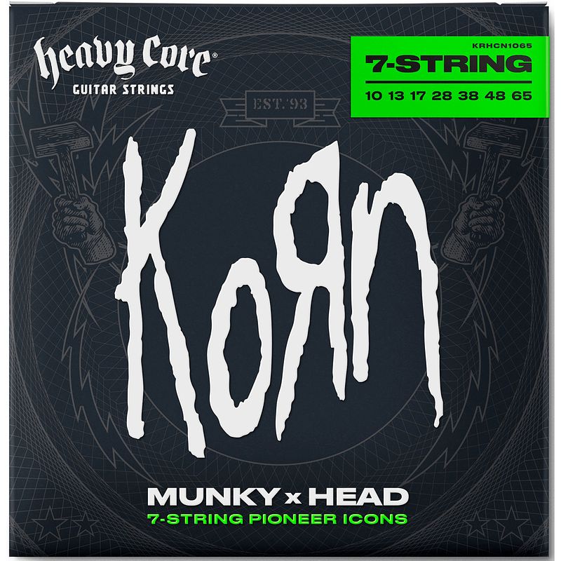 Foto van Dunlop krhcn1065 korn heavy core signature 10-65 7-snarige snarenset