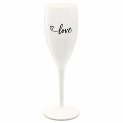 Foto van Koziol - superglas cheers no. 1 champagne glas love edition set van 2 stuks - kunststof - wit