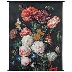 Foto van Wandkleed bloemen - multikleur - 170x140 cm - leen bakker