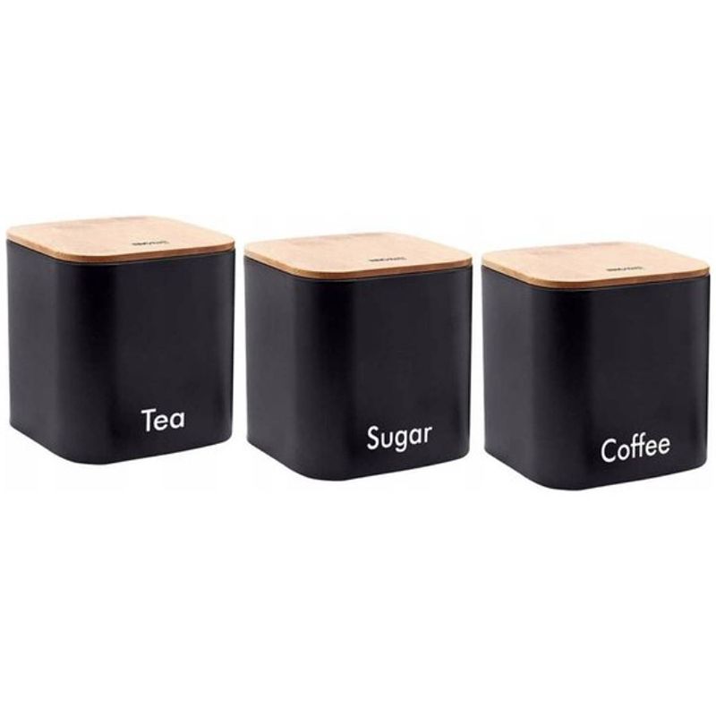 Foto van Top choice - koffie, thee en suiker - potten - voorraadbakken - zwart