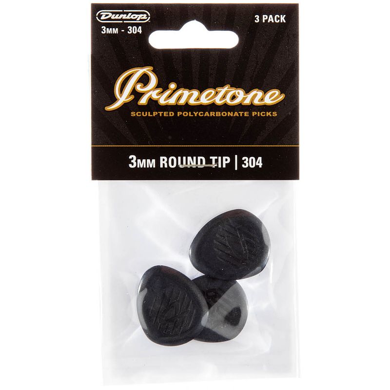 Foto van Dunlop 477r304 primetone classic round tip 6-pack plectrumset (6 stuks)