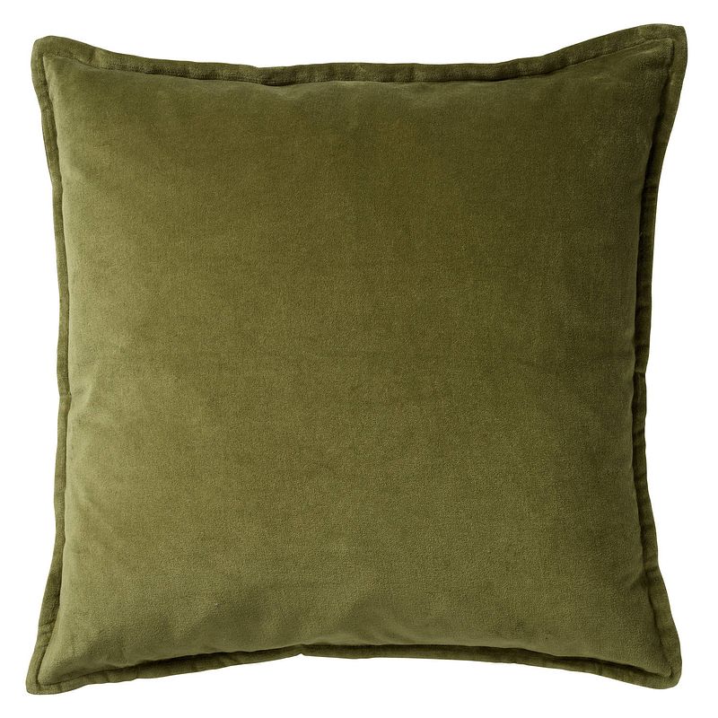 Foto van Dutch decor - caith - kussenhoes 100% katoen velvet 50x50 cm - calliste green - groen