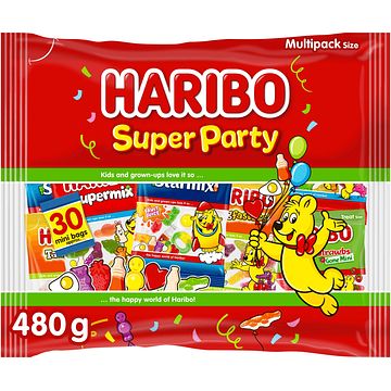 Foto van Haribo super party uitdeelzakjes 480g bij jumbo