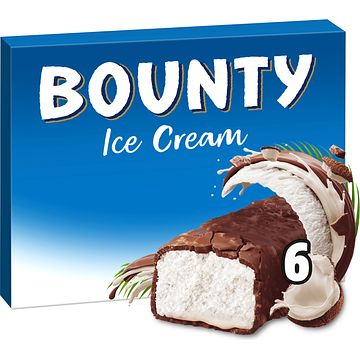 Foto van Bounty melk chocolade kokos ijs 6pack bij jumbo