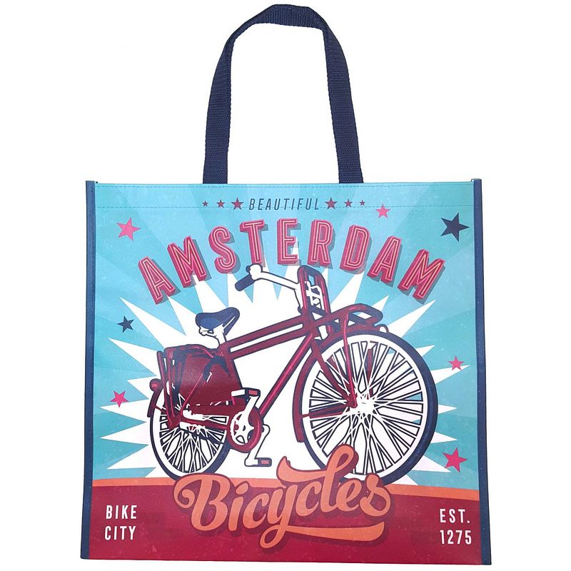 Foto van Matix shopper amsterdam bikes 44 cm nylon rood/blauw